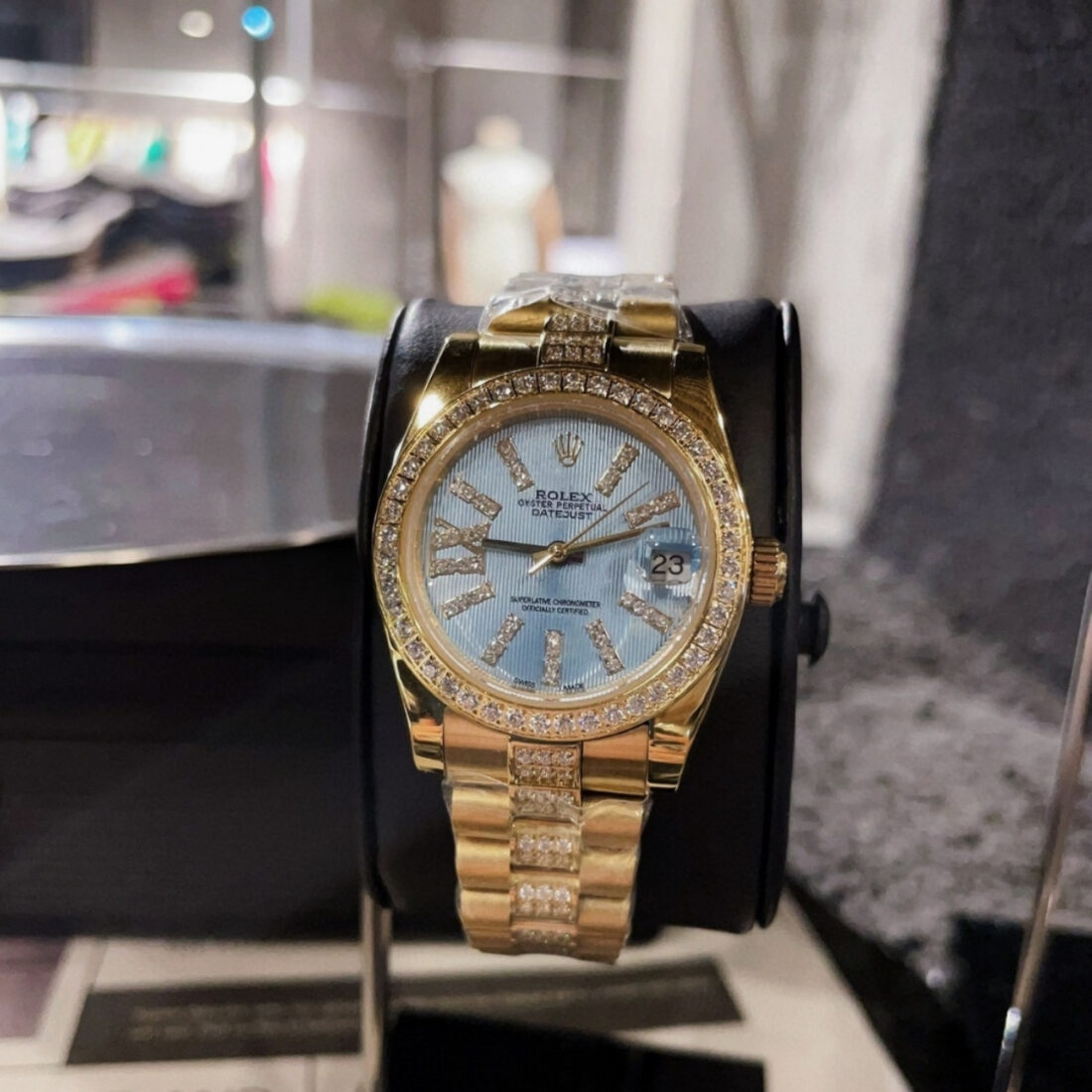 Rolex Lady Datejust 28 Cornflower Blue Dial Gold 28mm 279138BLSRDP - Image 2