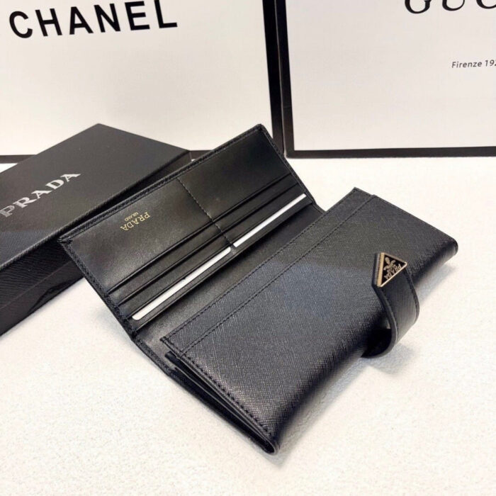 Prada Saffiano Notab Long Zip Wallet Black 18Cm - Image 5