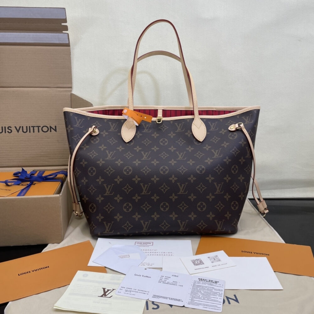 Super Vip 1:1 – Louis Vuitton Neverfull MM Bag Monogram Canvas Cerise Red 31Cm M46987 - Image 2