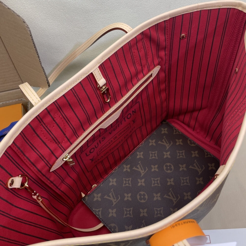 Super Vip 1:1 – Louis Vuitton Neverfull MM Bag Monogram Canvas Cerise Red 31Cm M46987 - Image 5