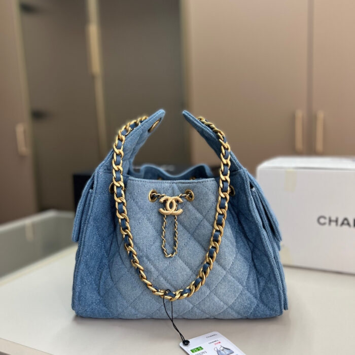 Chanel 25 Small Handbag Denim Blue 26Cm AS5293 B20603 U0475 - Image 2