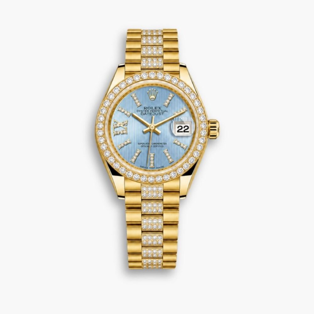 Rolex Lady Datejust 31 Cornflower Blue Dial Gold 31mm 279138BLSRDP