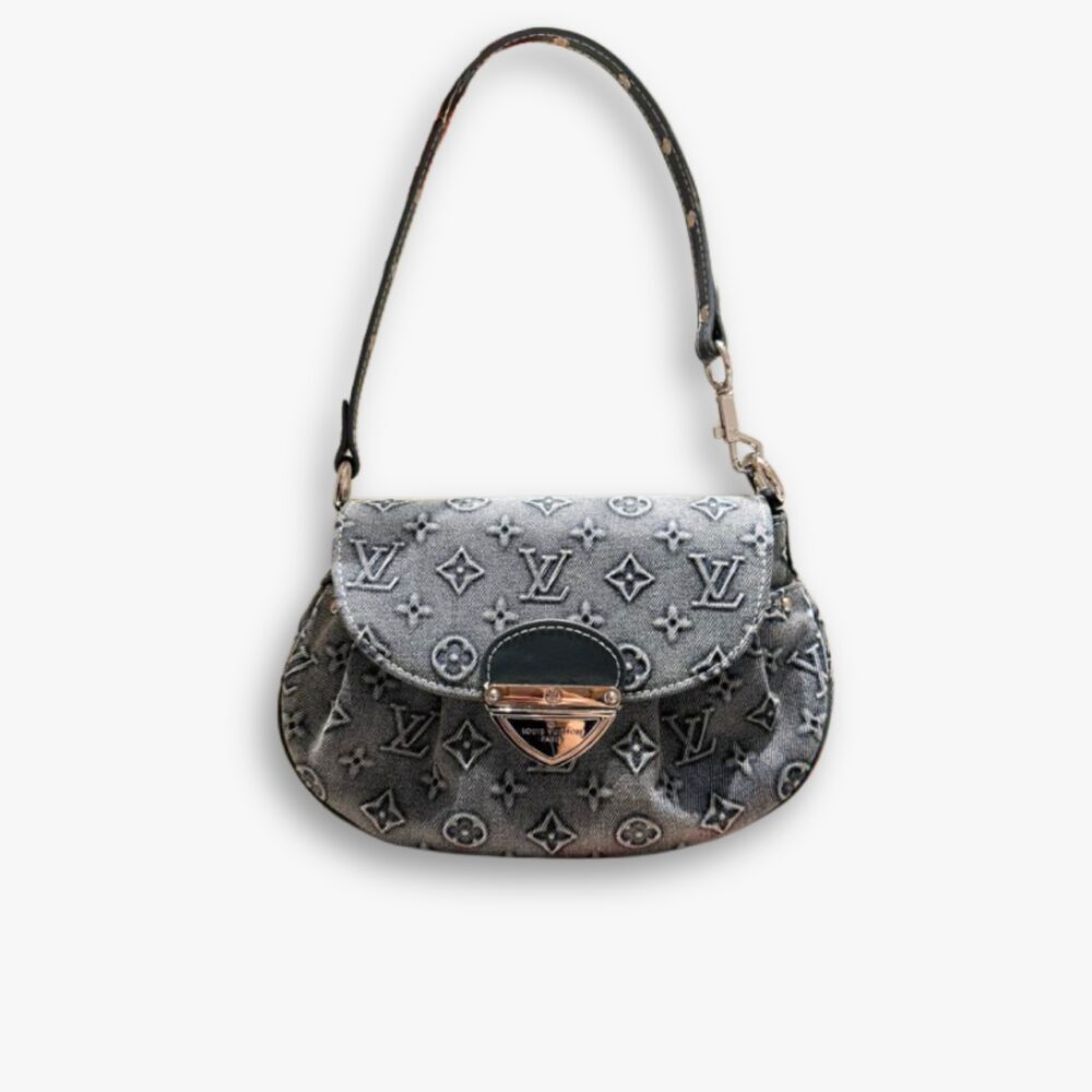 Louis Vuitton Monogram Sunset Bag Denim Dark Blue 26Cm