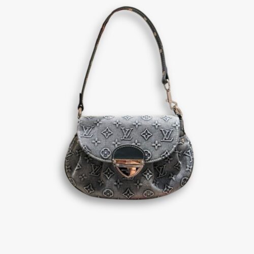 Louis Vuitton Monogram Sunset Bag Denim Dark Blue 26Cm