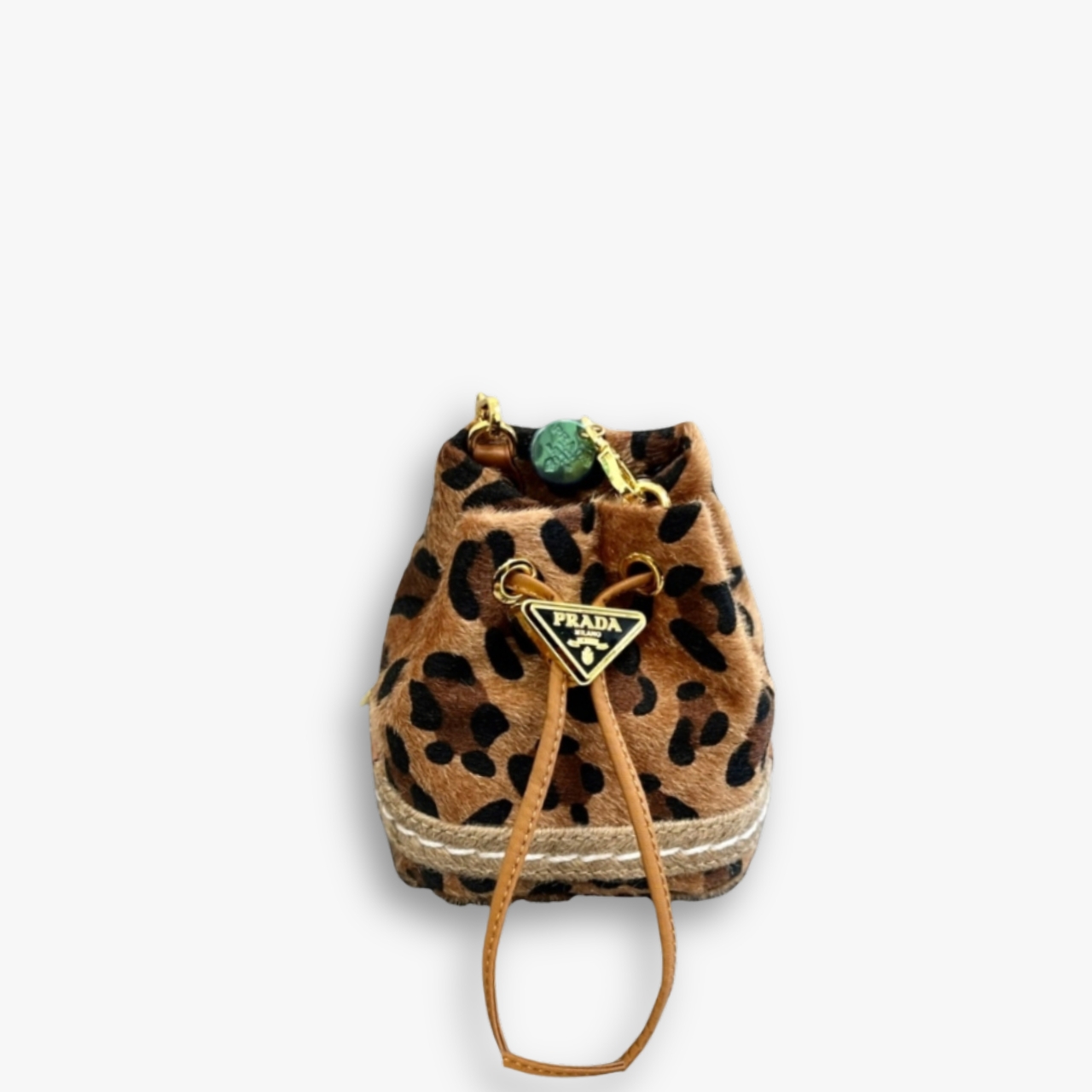Prada Leopard Print Mini Pouch 15Cm