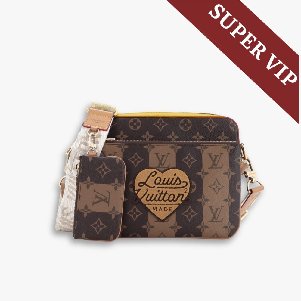 Super Vip 1:1 – Louis Vuitton Trio Messenger Bag Monogram Stripes Brown 25Cm M45965