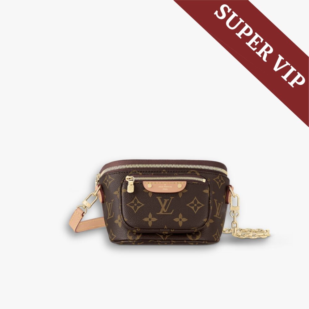 Super Vip 1:1 – Louis Vuitton Mini Bumbag Bag Monogram Canvas Brown 17Cm M82335