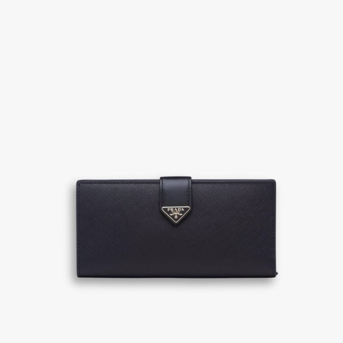 Prada Saffiano Notab Long Zip Wallet Black 18Cm