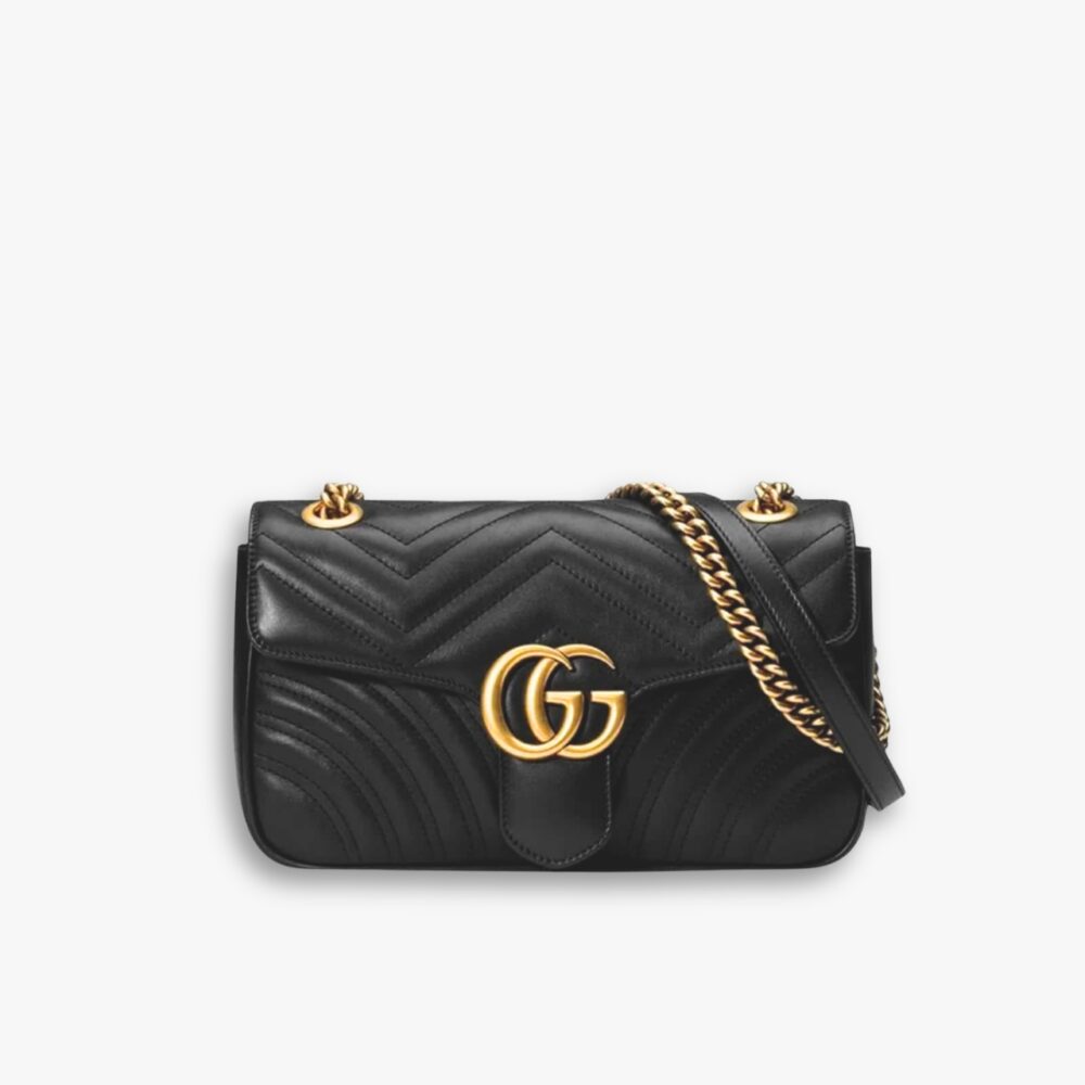 Gucci GG Marmont Matelassé Mini Bag Black 22Cm 446744 DTDIT 1000