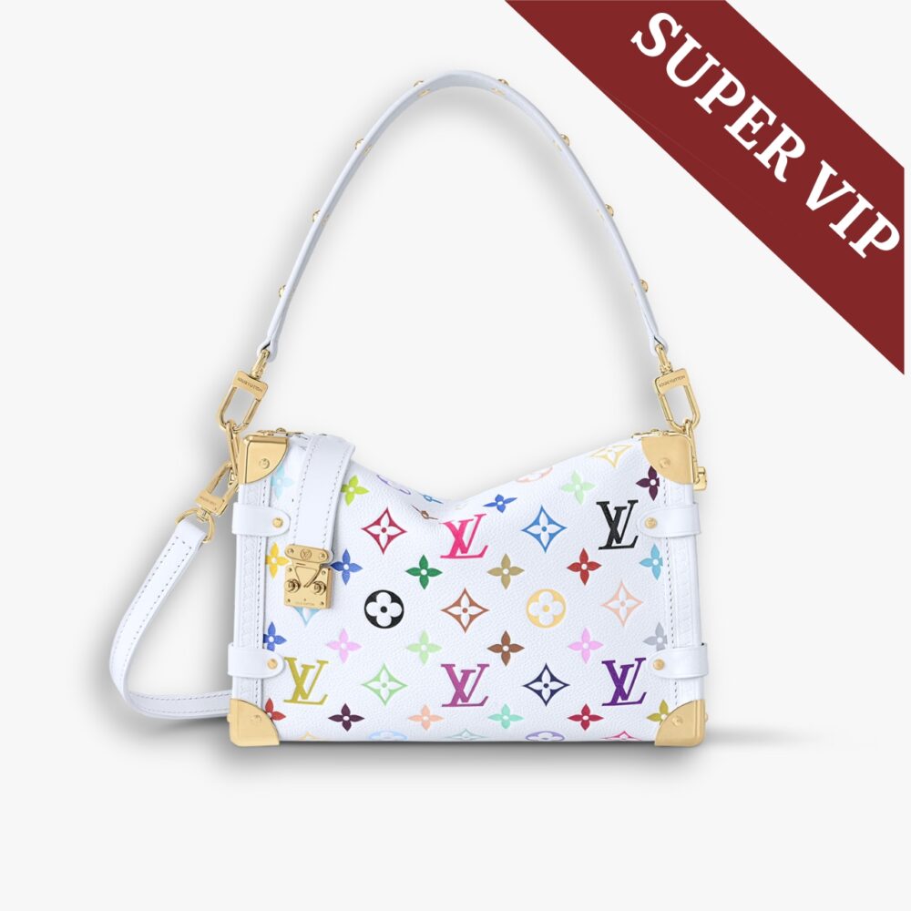 Super Vip 1:1 - Louis Vuitton x Murakami Side Trunk MM Bag White 23Cm M14046
