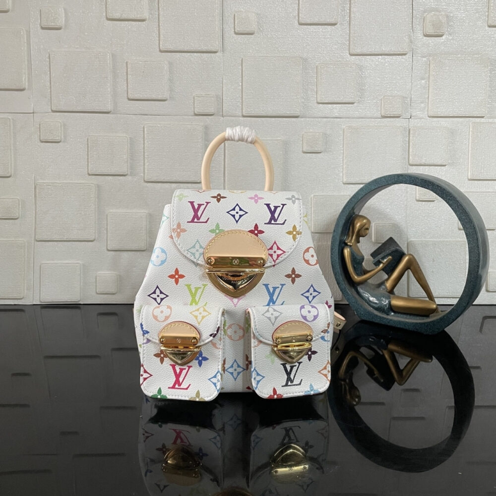 Super Vip 1:1 –  Louis Vuitton x Murakami Venice Backpack Multicolored White 20Cm M13081 - Image 2