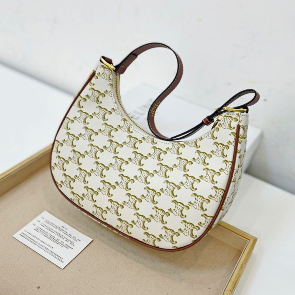 Celine Ava Bag In Triomphe Canvas White 24Cm 193952BZJ01BC - Image 2