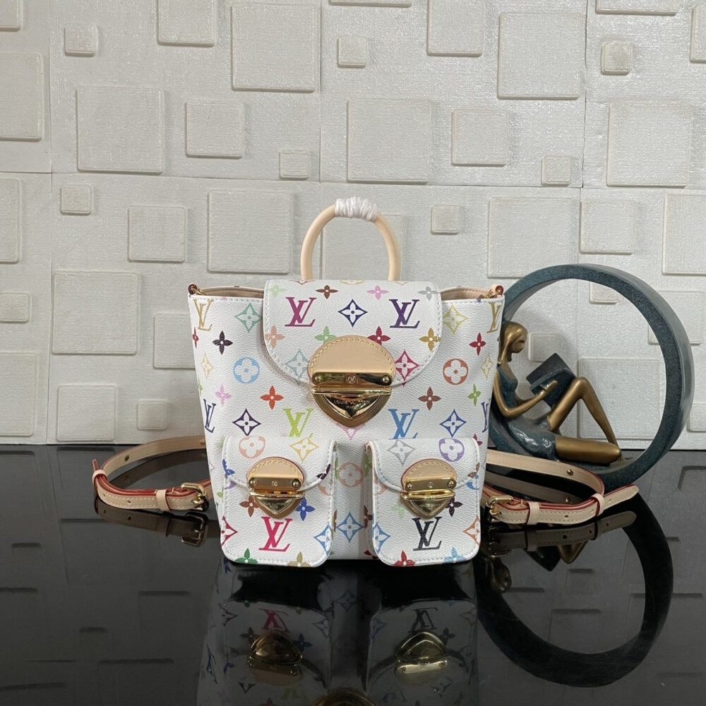 Super Vip 1:1 –  Louis Vuitton x Murakami Venice Backpack Multicolored White 20Cm M13081 - Image 8