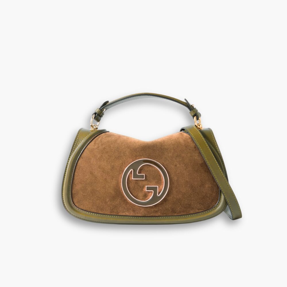 Gucci Blondie Small Shoulder Bag Green Suede 26Cm 815715 CAAAU 3027