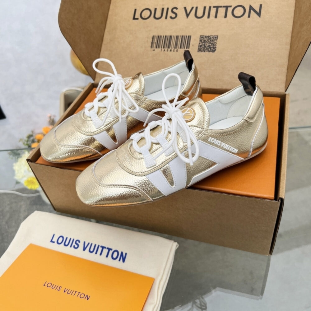 Louis Vuitton LV Sneakerina Gold 1AICAN - Image 4