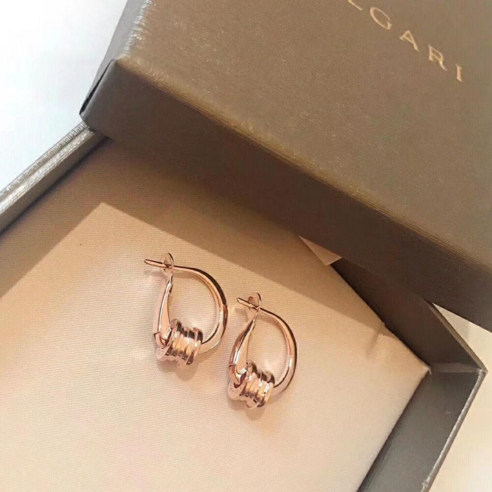 Bvlgari BZero1 Hoop Earrings Rose Gold - Image 2