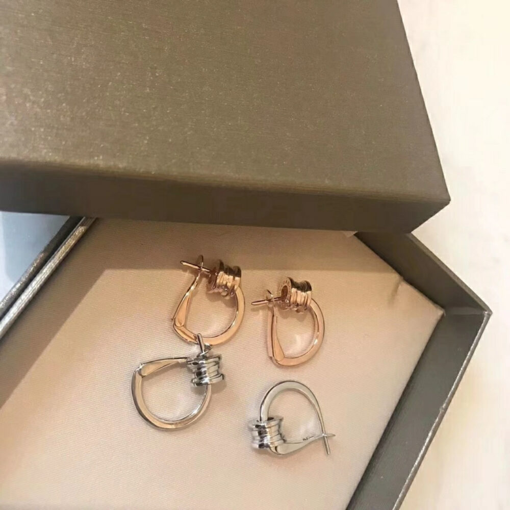Bvlgari BZero1 Hoop Earrings Rose Gold - Image 3
