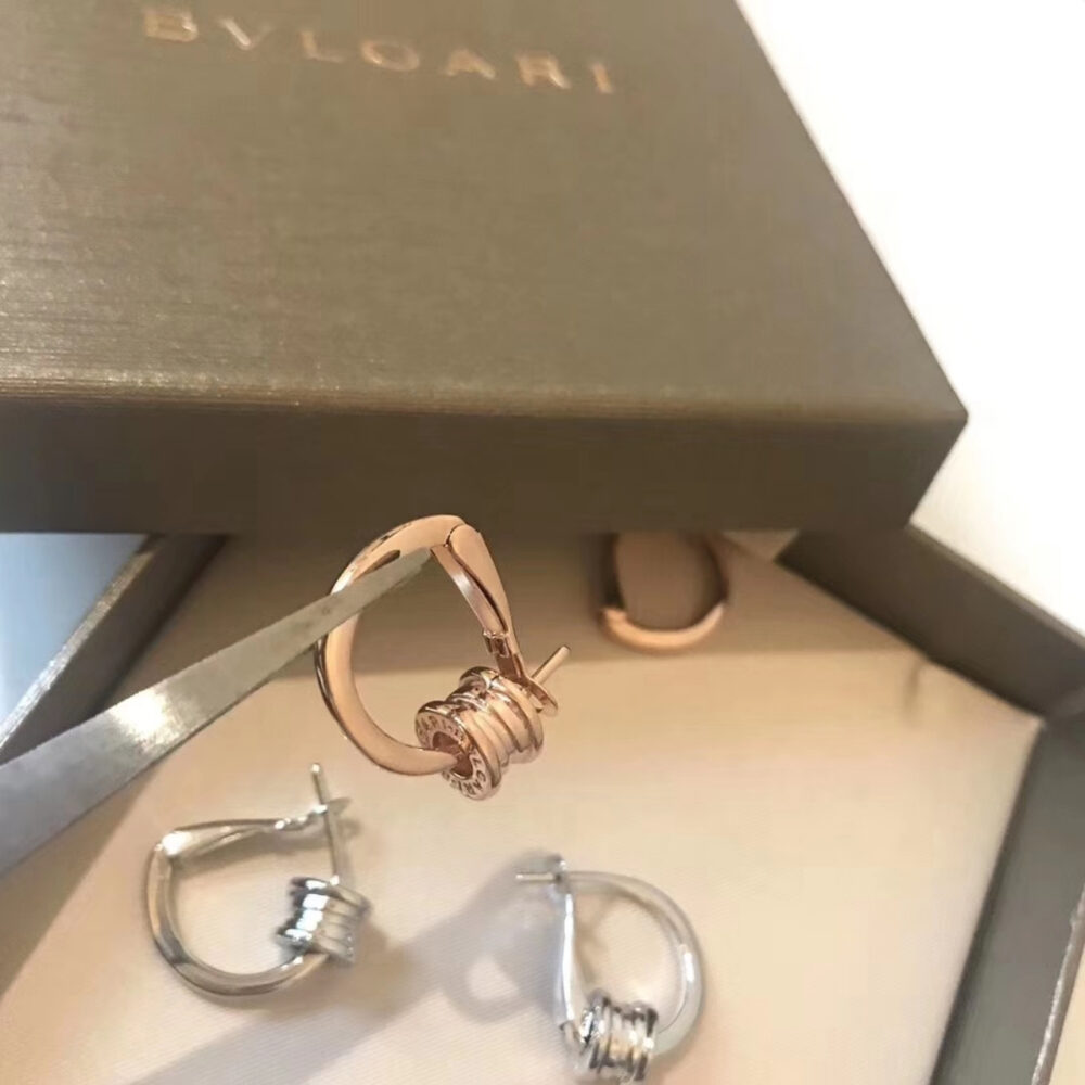 Bvlgari BZero1 Hoop Earrings Rose Gold - Image 4