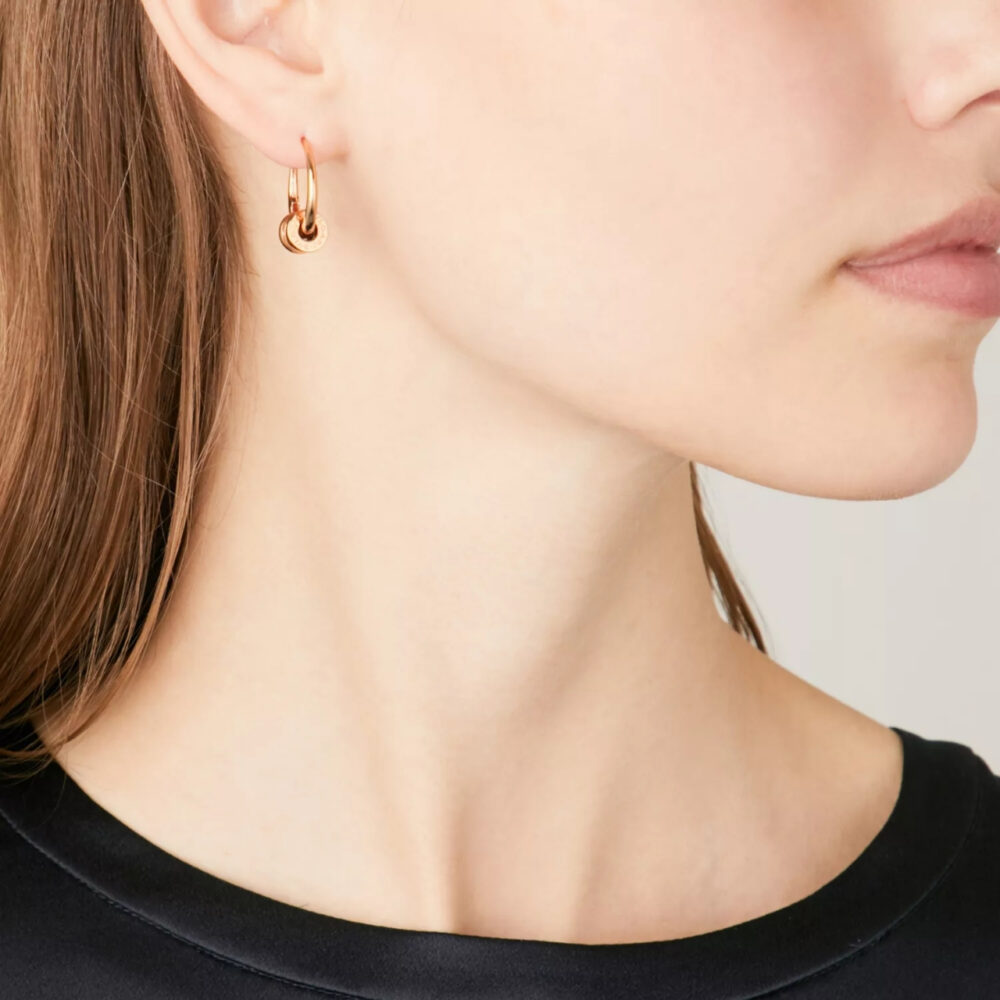 Bvlgari BZero1 Hoop Earrings Rose Gold - Image 5