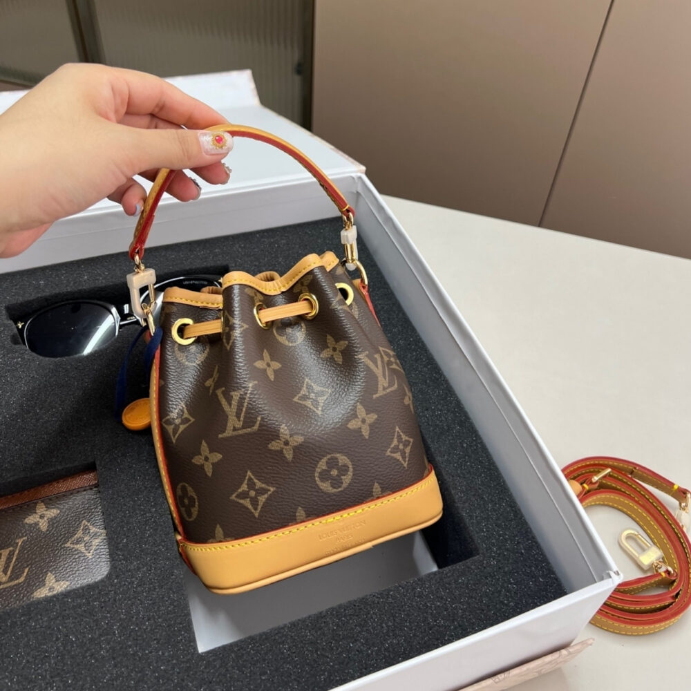 Gift set: Louis Vuitton Nano Noé Bag Monogram Brown 16Cm M81266 - Image 5