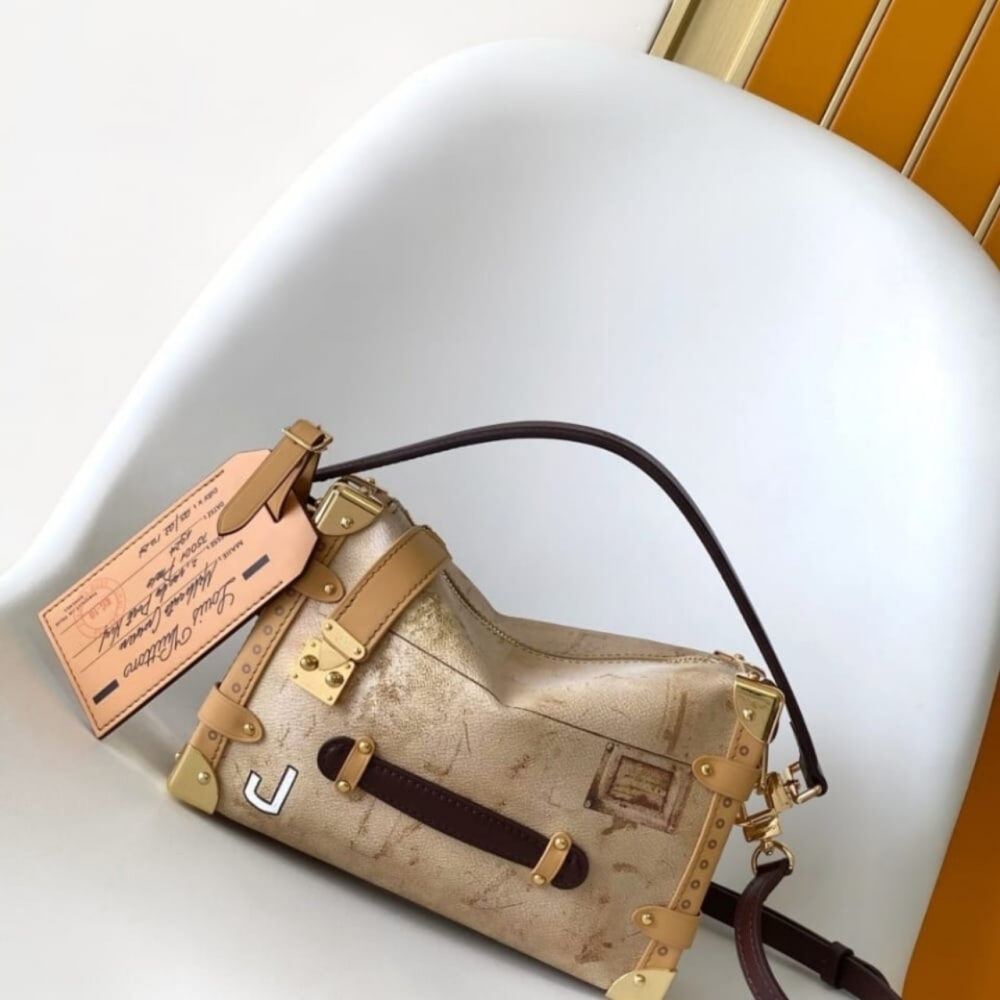 Super Vip 1:1 – Louis Vuitton Side Trunk MM Bag Beige 23Cm M12480 - Image 2