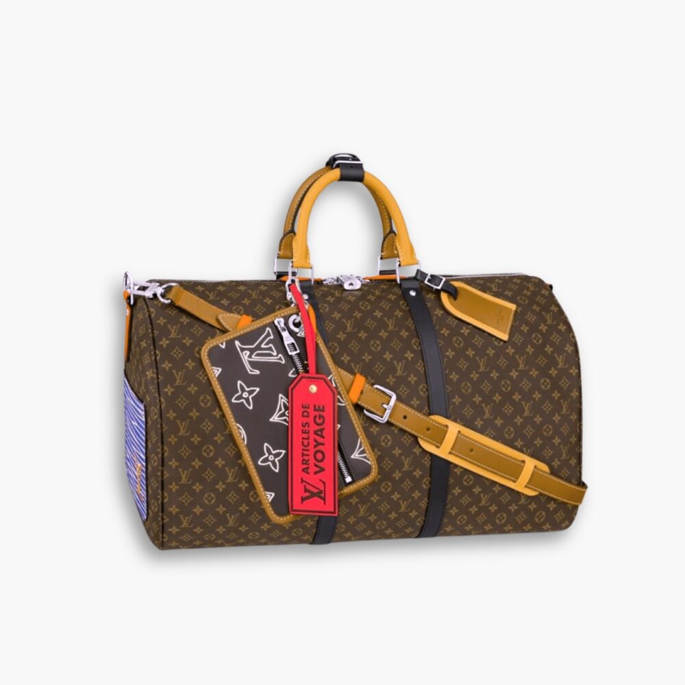 Louis Vuitton Keepall Bandouliere 50 Brown 50Cm M56855