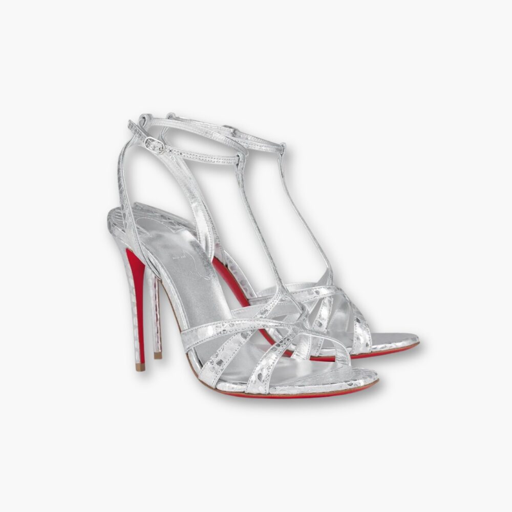 Christian Louboutin Tangueva 100 Silver