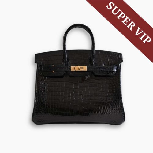 Super Vip 1:1 - Hermes Birkin 30 Gold Hardware Black Shiny 30Cm