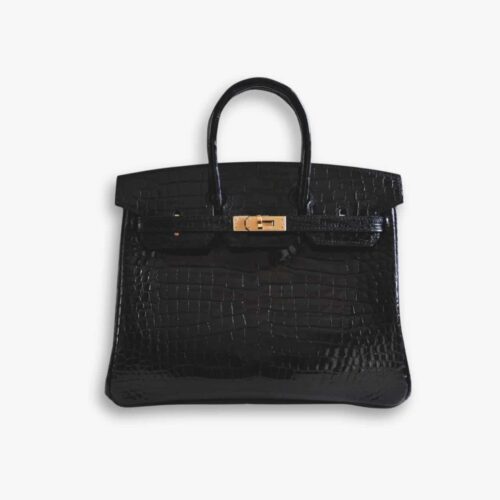 Hermes Birkin 35 Gold Hardware Black Shiny 35Cm
