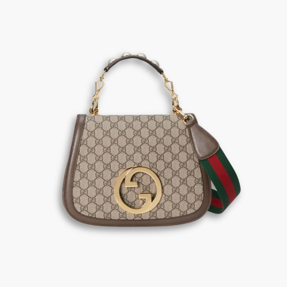 Gucci Blondie Medium Top Handle Bag Beige And Ebony 29Cm 721172 96IWG 8745