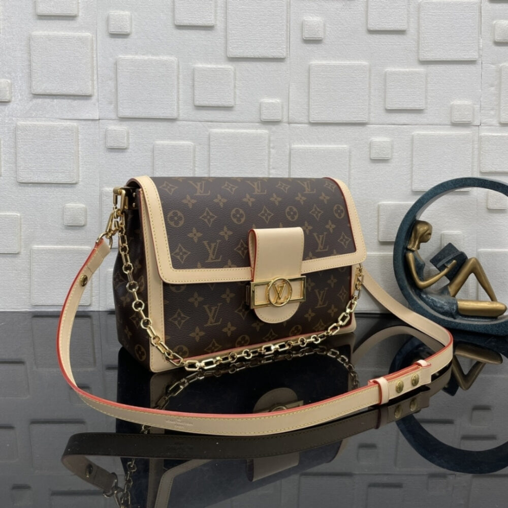 Super Vip 1:1 – Louis Vuitton Dauphine Soft GM Bag Monogram Brown 28Cm M47149 - Image 3