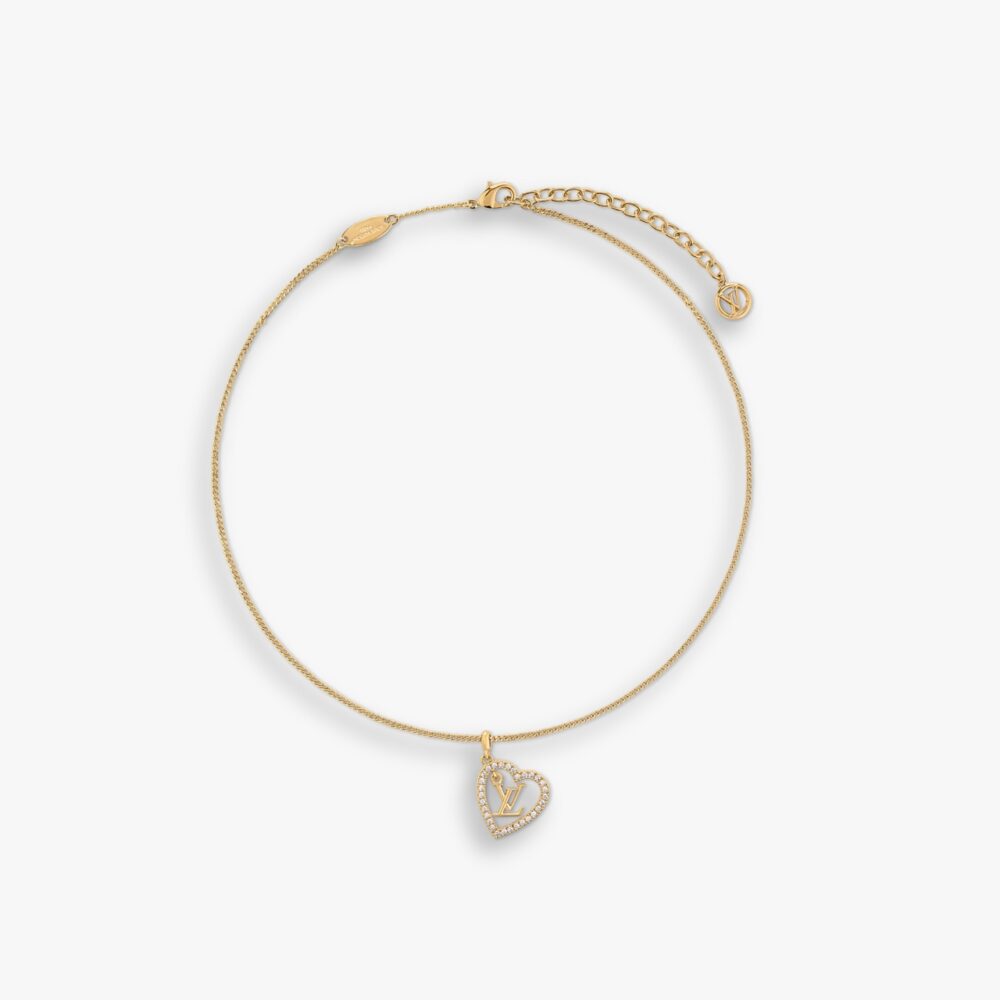 Louis Vuitton My LV Heart Necklace Gold M02389