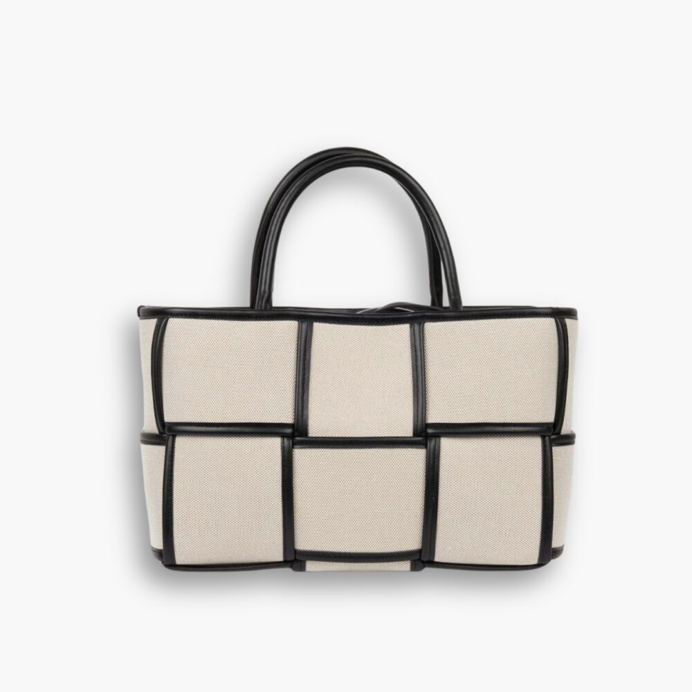 Bottega Veneta Small Arco Tote Black And White 30Cm