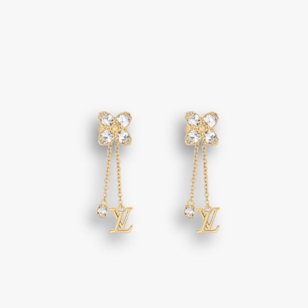 Louis Vuitton Dazzle Earrings Gold M01996