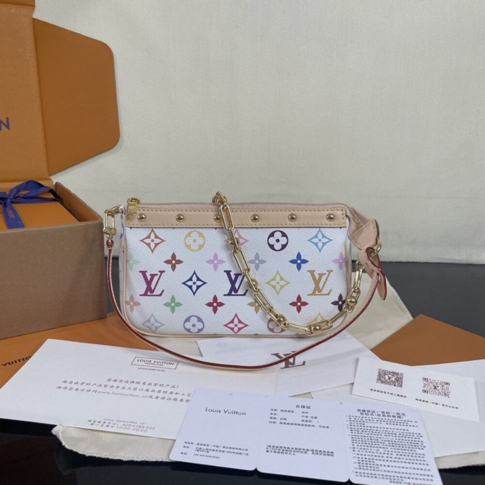 Super Vip 1:1 – Louis Vuitton x Murakami Pochette Accessoires Bag White 22Cm M13404 - Image 2