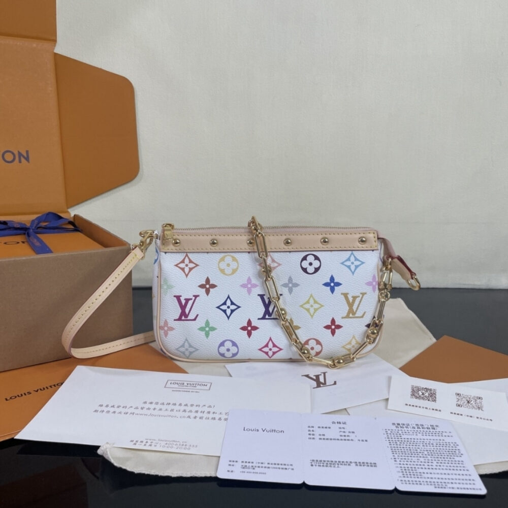 Super Vip 1:1 – Louis Vuitton x Murakami Pochette Accessoires Bag White 22Cm M13404 - Image 3