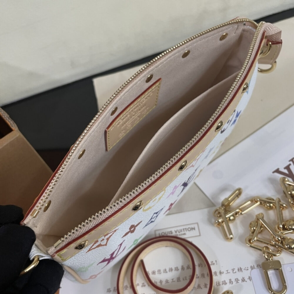 Super Vip 1:1 – Louis Vuitton x Murakami Pochette Accessoires Bag White 22Cm M13404 - Image 6