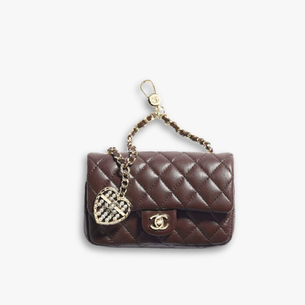 Chanel Classic Mini Bag With Hook Dark Brown 12Cm AP4760 B21221 U1115