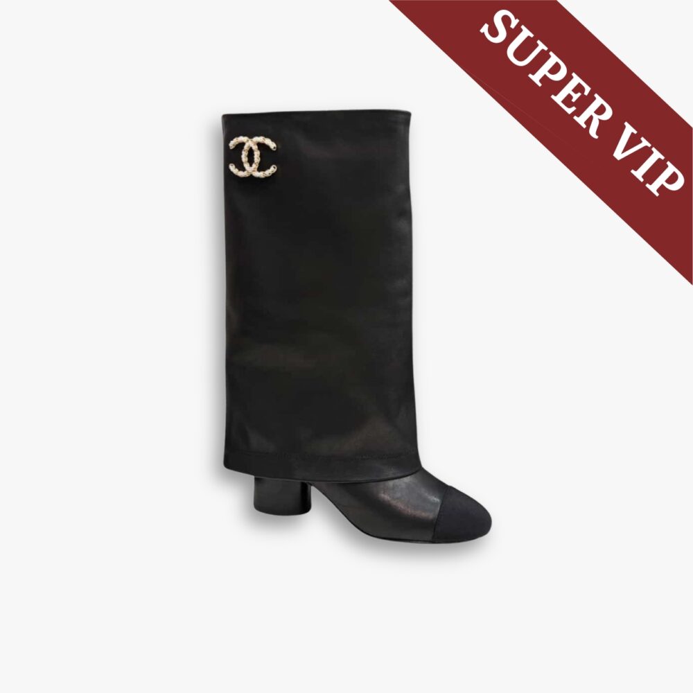 Super Vip 1:1 – Chanel High Boots Grosgrain Black