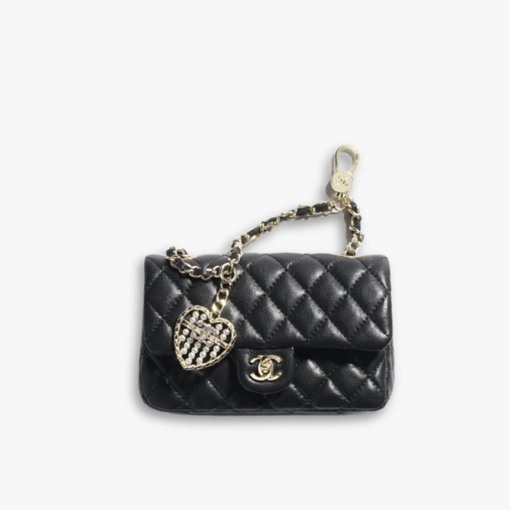 Chanel Classic Mini Bag With Hook Black 12Cm  AP4760 B21221 C3906