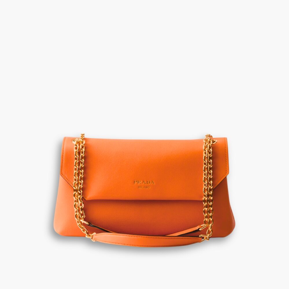 Prada Medium Shoulder Bag Orange 38Cm