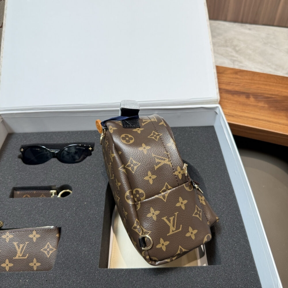 Gift set: Louis Vuitton Monogram Palm Springs Mini Backpack Brown 22Cm M44873 - Image 4