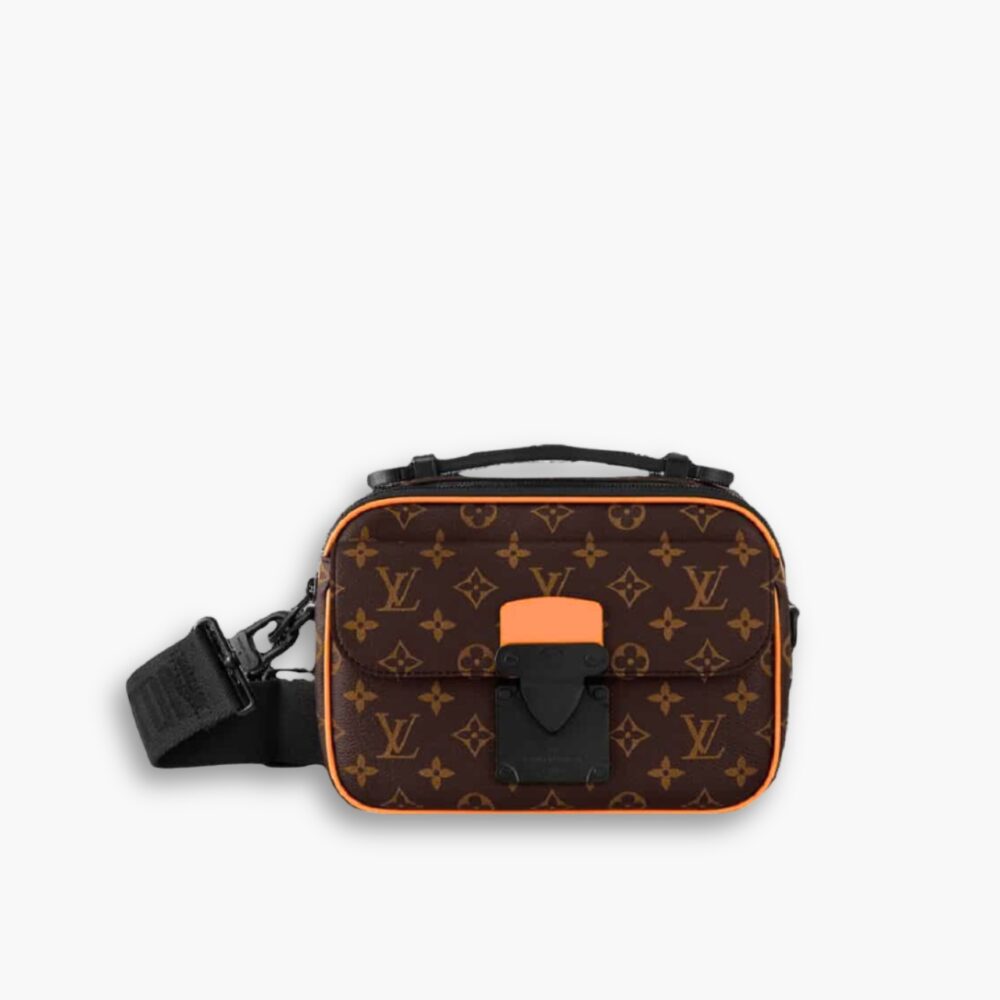 Louis Vuitton S Lock Messenger Bag Monogram Brown And Orange 24Cm