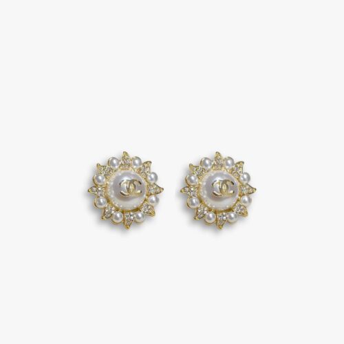 Chanel Stud Earrings Gold