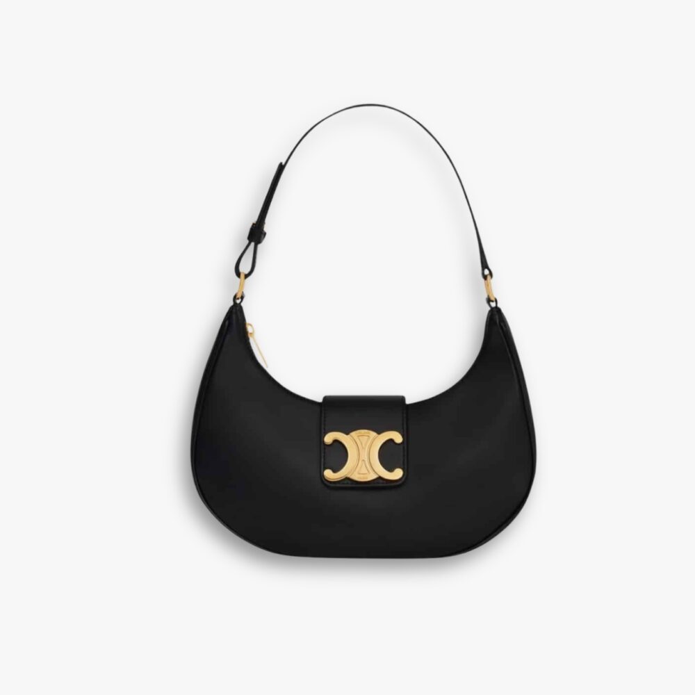 Celine Medium Ava Triomphe Bag Black 24Cm 114493DGQ 38NO