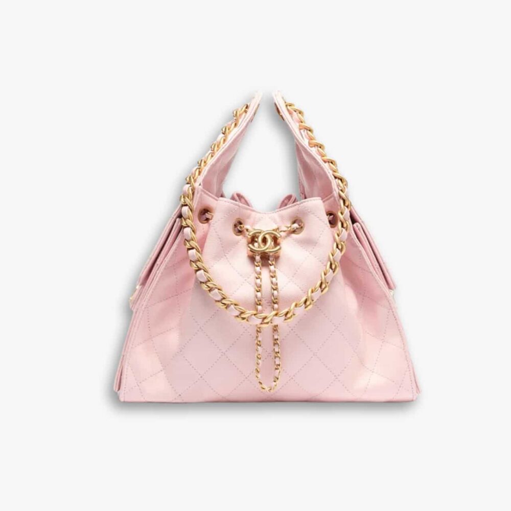 Chanel 25 Handbag Grained And Gold-Tone Metal Pink 34Cm AS5293 B20304 NAGEO
