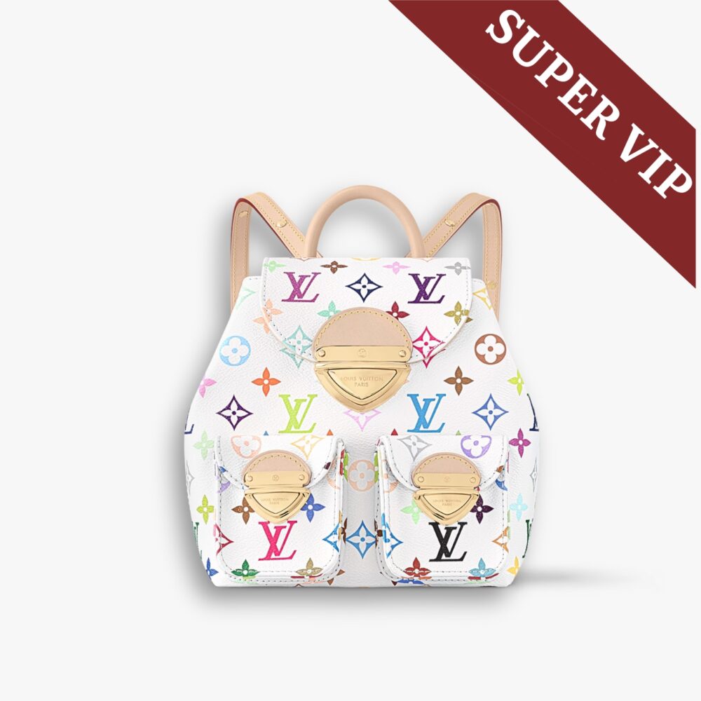 Super Vip 1:1 –  Louis Vuitton x Murakami Venice Backpack Multicolored White 20Cm M13081