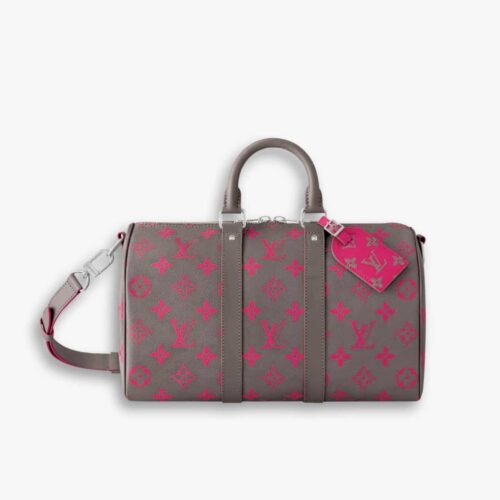 Louis Vuitton Keepall Bandoulière 35 Gray And Pink 34Cm M15023