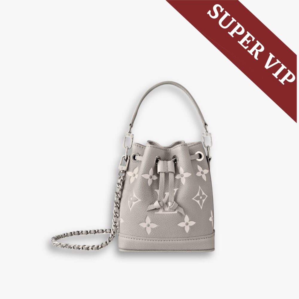 Super Vip 1:1 – Louis Vuitton Nano Noé Bag Brume Gray And White Quartz 16Cm M14224