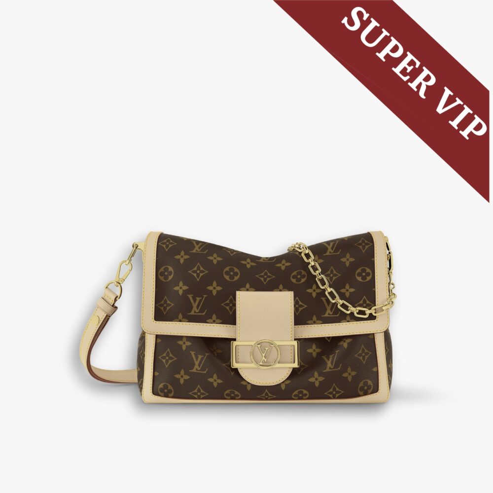 Super Vip 1:1 – Louis Vuitton Dauphine Soft GM Bag Monogram Brown 28Cm M47149